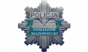 policyjna gwiazda z napisem policja Tomaszów Mazowiecki