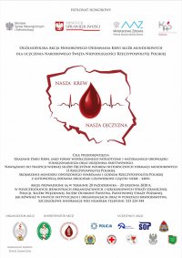Plakat promujący akcję  &quot;Nasza Krew – Nasza Ojczyzna&quot;