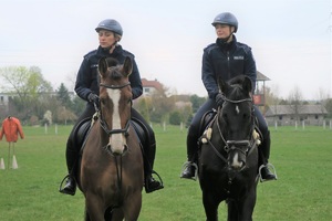 Gajewniki, szkolenie konnych służb mundurowych, ćwiczenia praktyczne