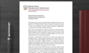 zdjęcie listu Ministra