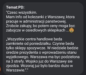 opis wiadomości z popularnego komunikatora