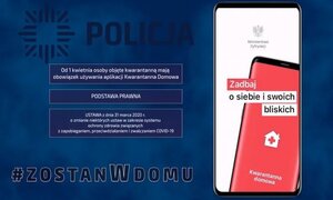 zrzut ekranu z aplikacji ,,kwarantanna domowa"