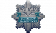 policyjna gwiazda odznaka z napisem Policja Tomaszów Mazowiecki