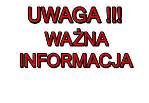 napis koloru czerwonego na białym tle uwaga ważna informacja