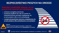 Plakat dotyczący bezpieczeństwa pieszych na drodze - obowiązki kierującego