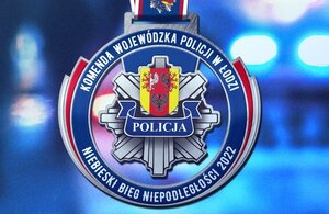 medal z napisem niebieski bieg niepodległości