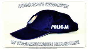 policyjna czapka z napisem doborowy czwartek