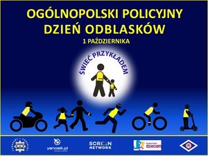 grafika promująca ogólnopolski policyjny dzień noszenia odblasków.