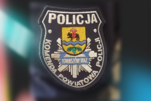 naszywka z napisem Policja, Komenda Powiatowa Policji, Tomaszów Mazowiecki