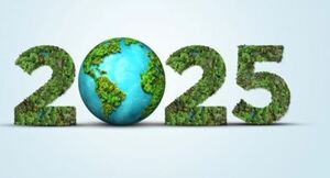 Dzień ziemi. Data 2025 symbolizująca środowisko naturalne.