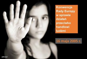 Grafika stop handlu ludźmi.