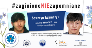 Zdjęcie i prawdopodobny aktualny wizerunek zaginionego Seweryna Adamczyka.