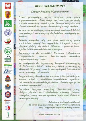 Treść apelu. Po lewej stronie w pionowej kolumnie loga instytucji podpisujących się pod apelem.