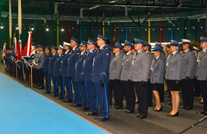 Pododdział wyróżnionych policjantów.