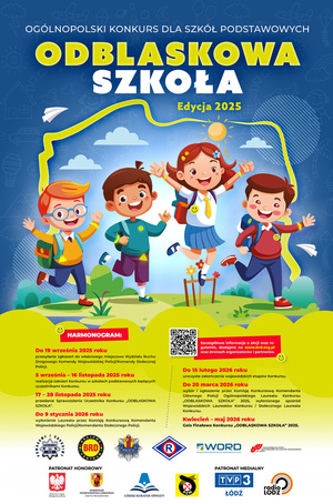 plakat konkursu odblaskowa szkoła