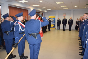 Poczet sztandarowy KPP w Tomaszowie Maz.