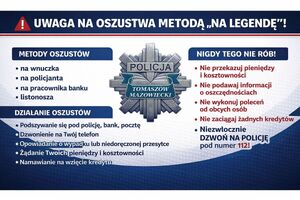 Grafika dotycząca oszustw "na legendę"