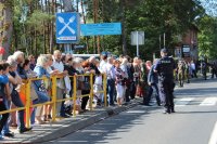 Policjanci zabezpieczają Dożynki Prezydenckie w Spale